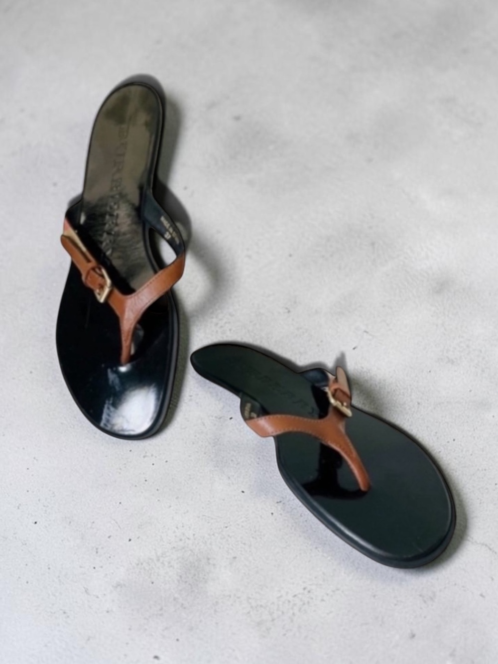 BURBERRY Nova Check Sandals Thongs Size 37
